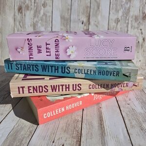 Colleen Hoover Book Lot 3 + Lucy Score Things We Left Behind PB Romance Used